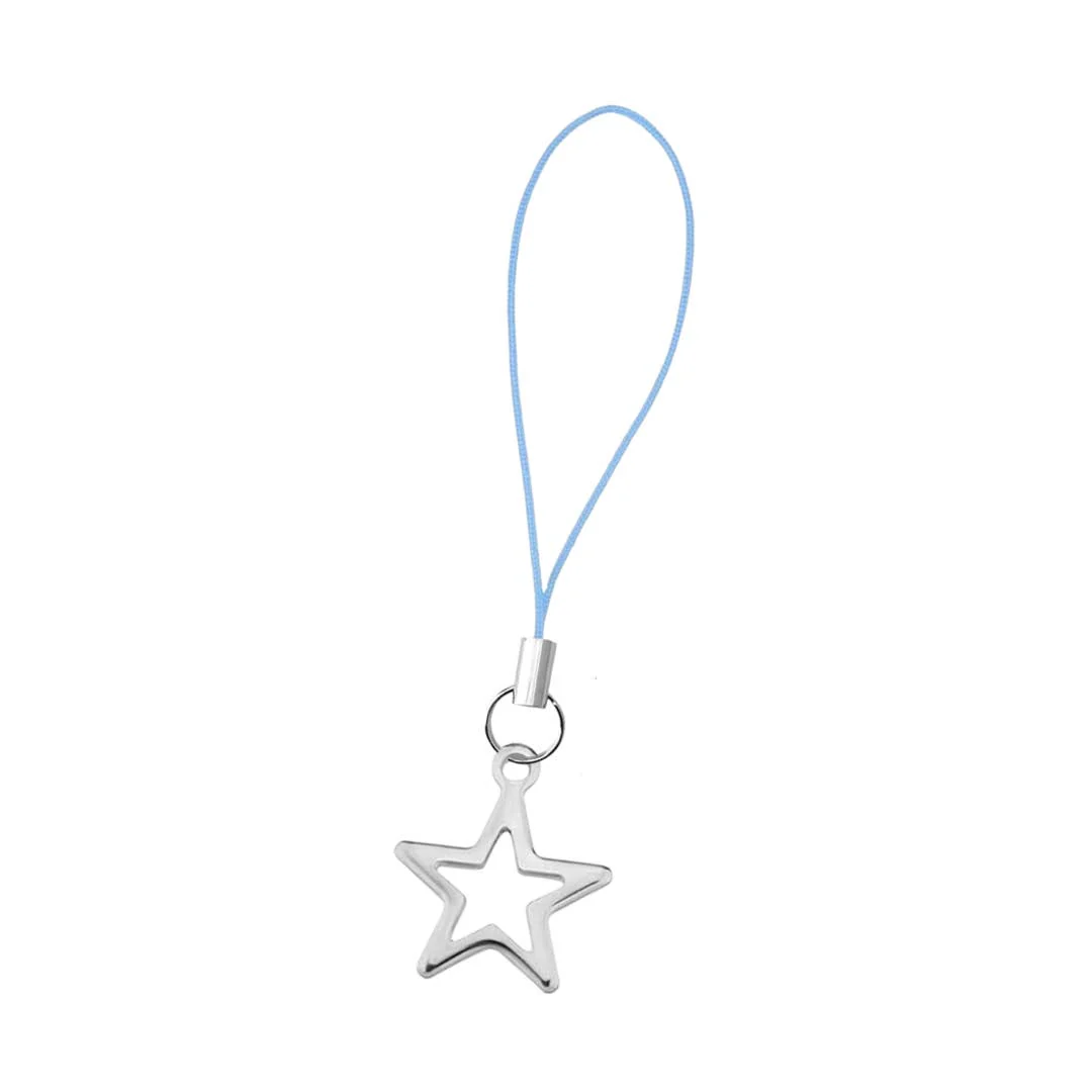 Metal Star Phone Charm Keychain