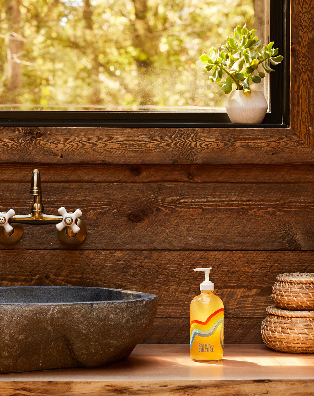 Mind and Body Wash Refillable Glass - Cathedral Grove, 16oz - Image 2