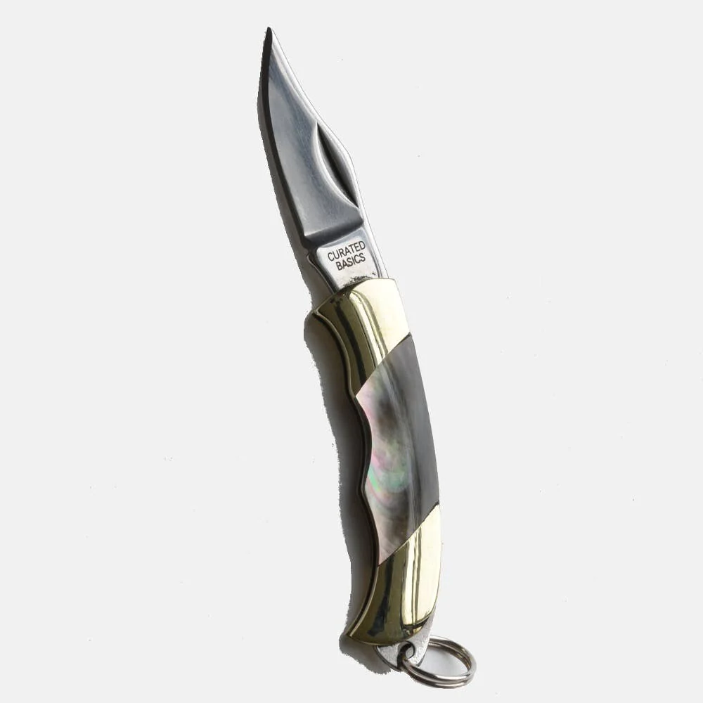 Mini Inlay Folding Knife - Mother of Pearl