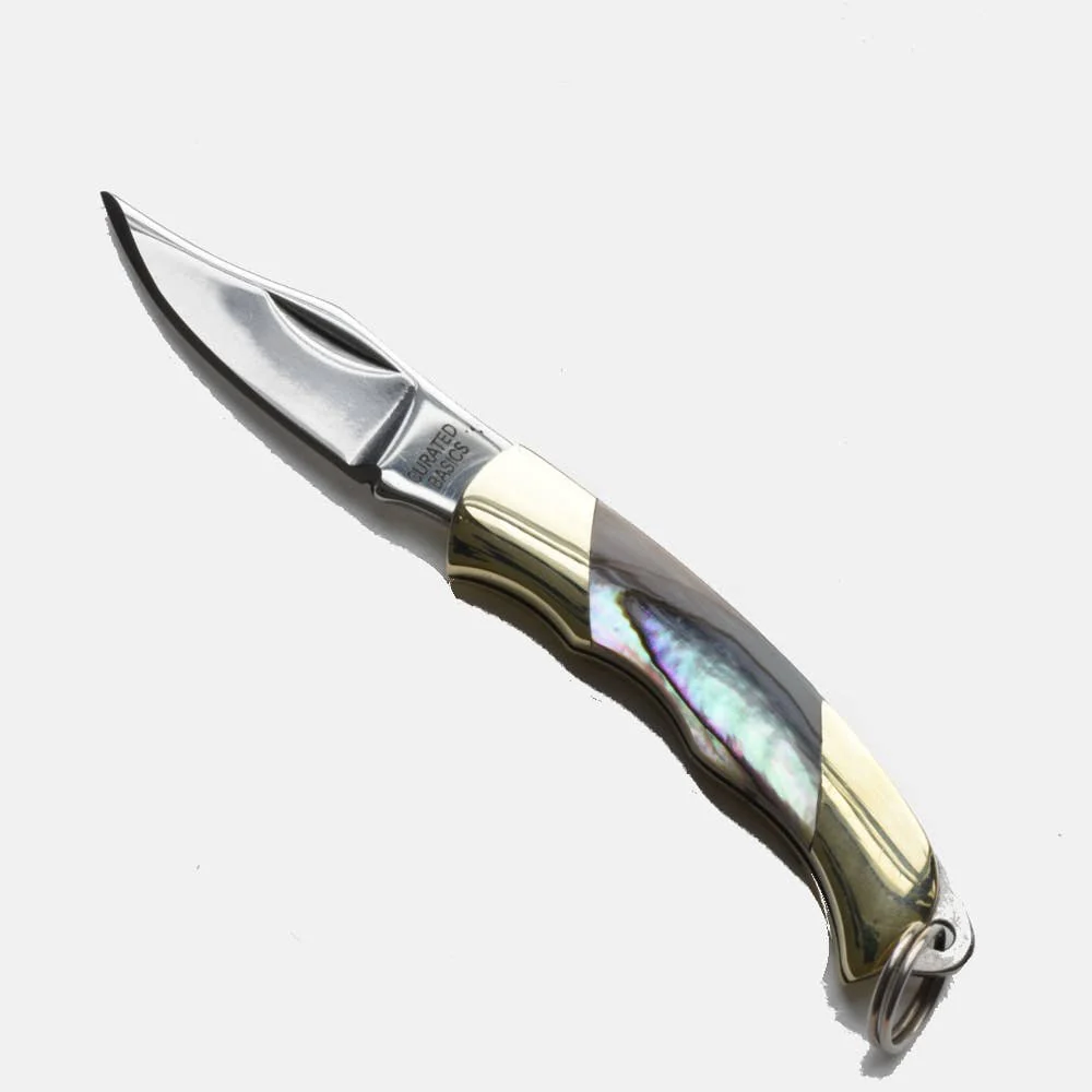 Mini Inlay Folding Knife - Mother of Pearl - Image 2