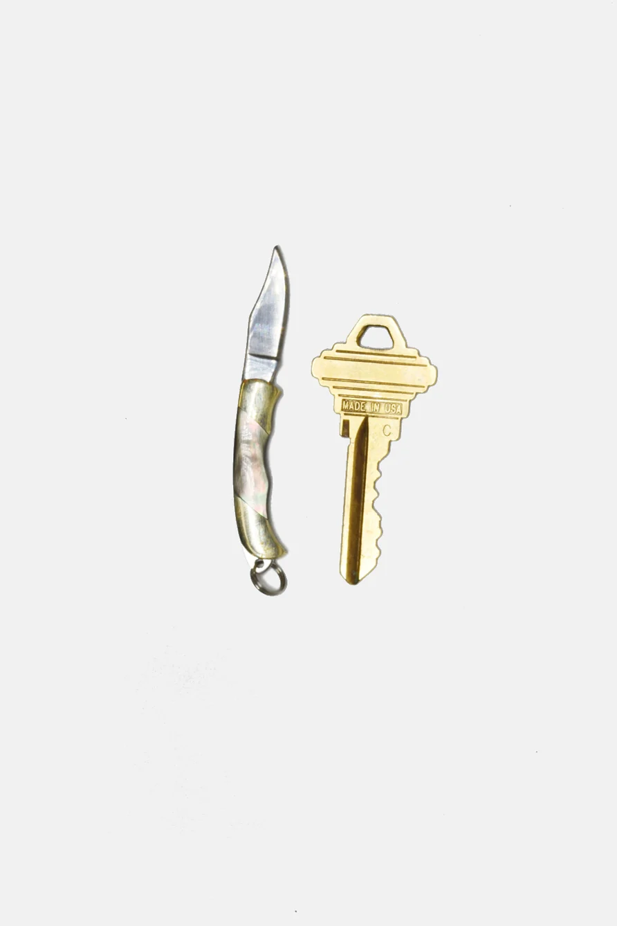 Mini Inlay Folding Knife - Mother of Pearl - Image 4