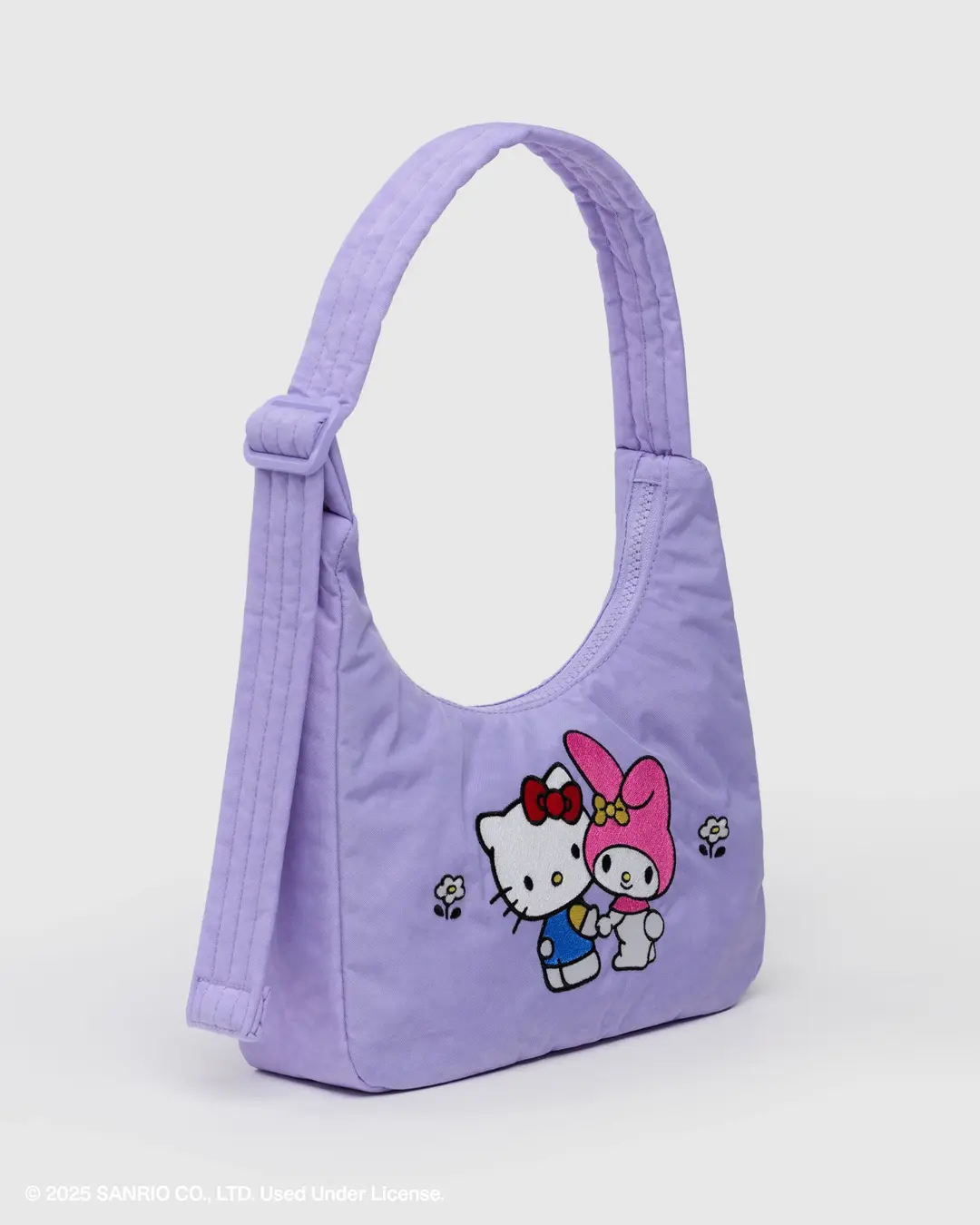 Mini Nylon Shoulder Bag - Embroidered Hello Kitty & My Melody - Image 3
