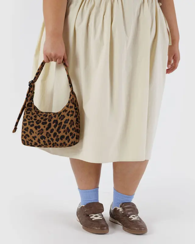 Mini Nylon Shoulder Bag - Leopard - Image 3