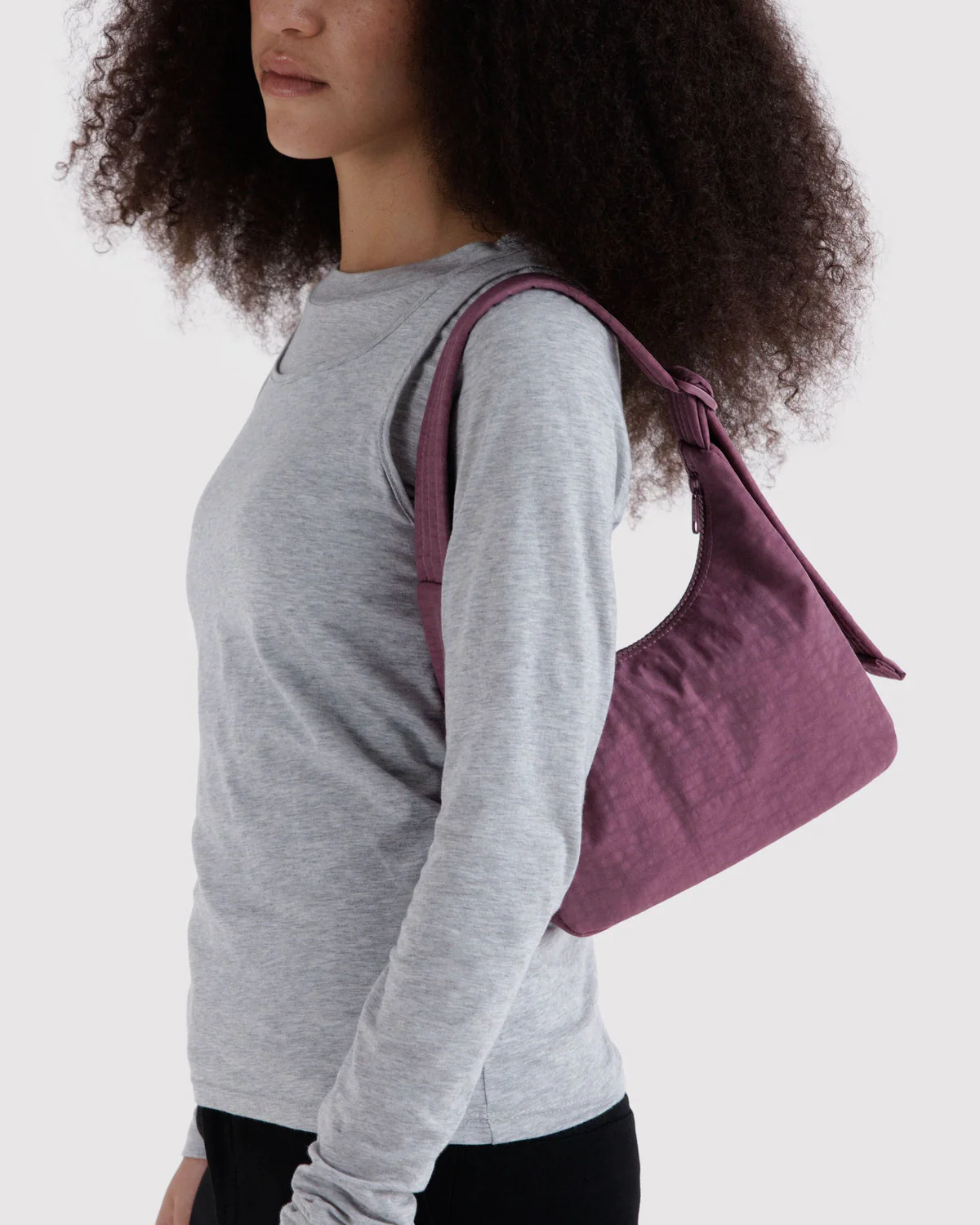 Mini Nylon Shoulder Bag - Wild Plum - Image 2
