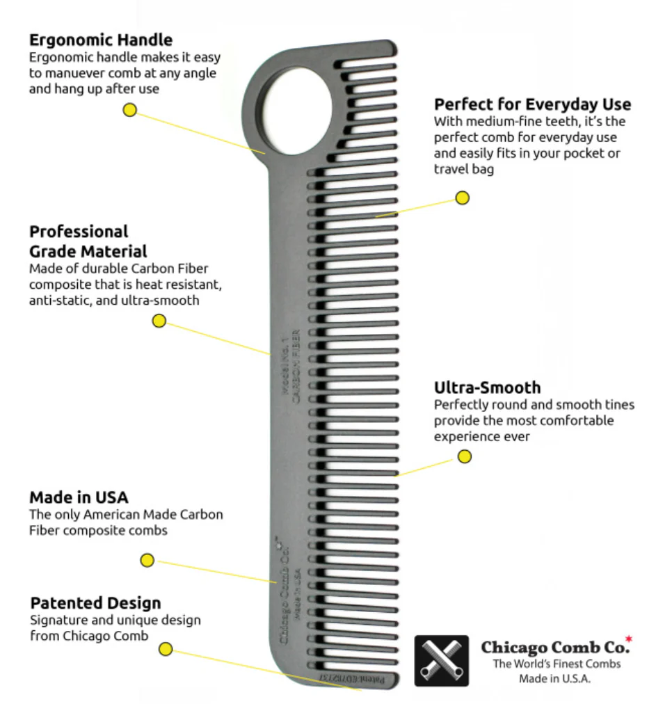 Model No. 1 Carbon Fiber Comb - Image 3