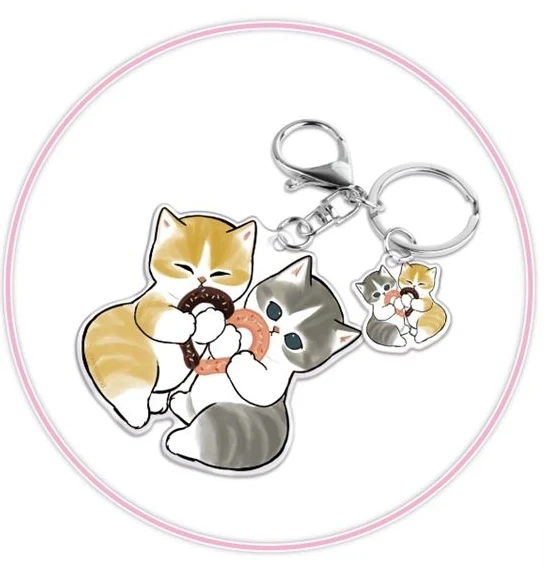 Mofusand Cute Acrylic Charm Keyrings - Image 3