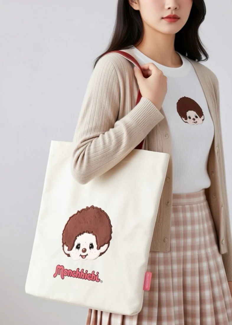 Monchhichi-Kun Face Canvas Tote - Image 2