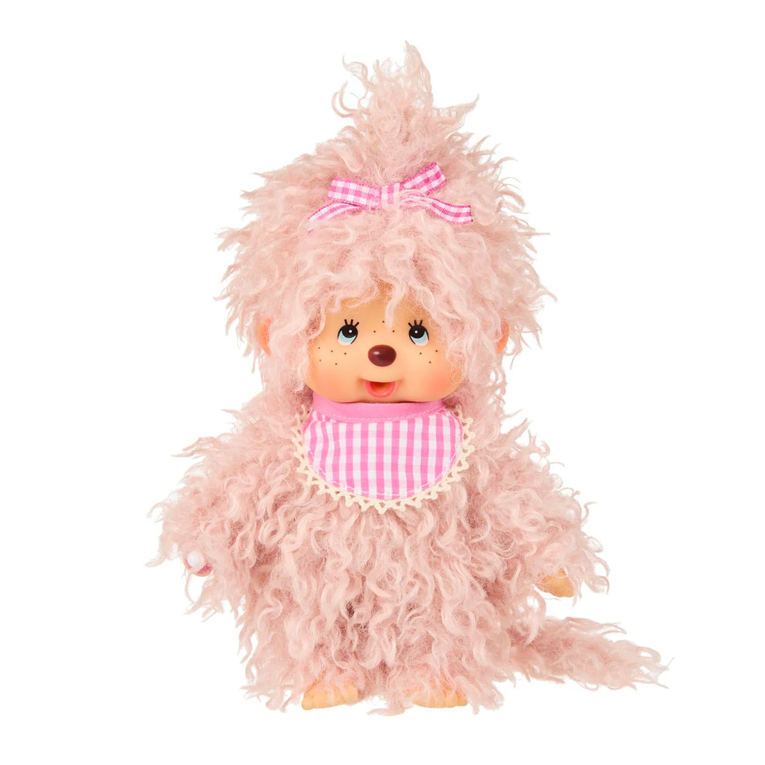 Monchhichi Girl Fluff Pink Keychain