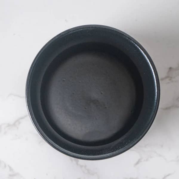 Neko Cat Black Glazed Tea Cup - Image 3