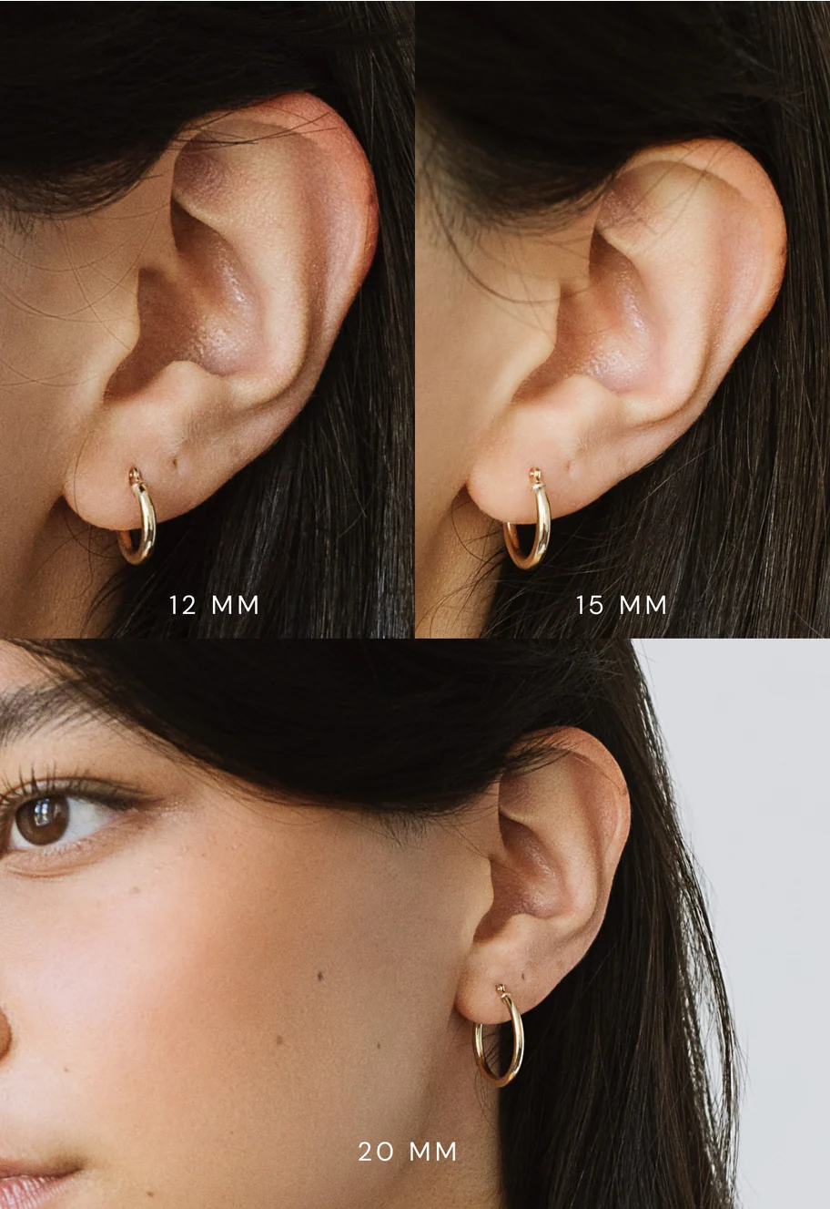 Nina Hoops 12mm - 14K Gold - Image 4