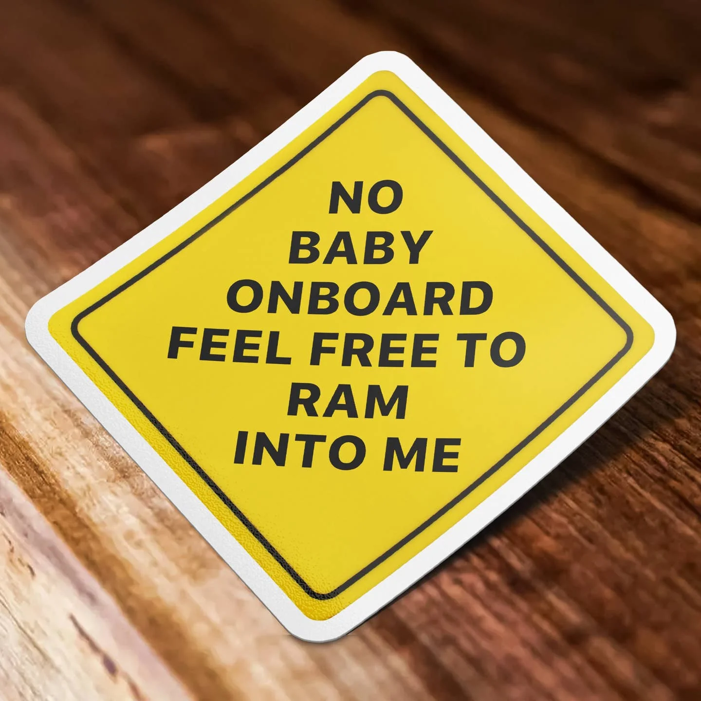 No Baby On Board Sticker - Image 3