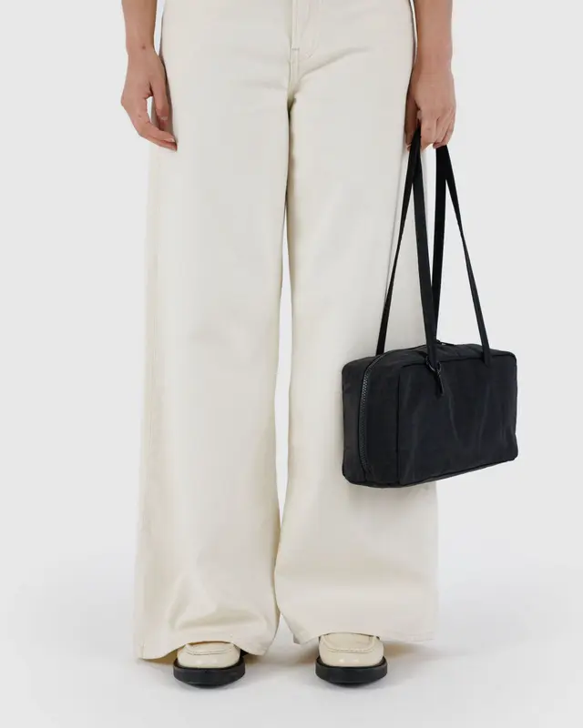 Nylon Bowler Bag - Black - Image 3