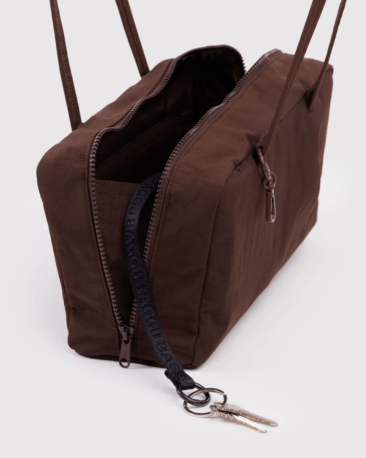 Nylon Bowler Bag - Coffee - Image 4