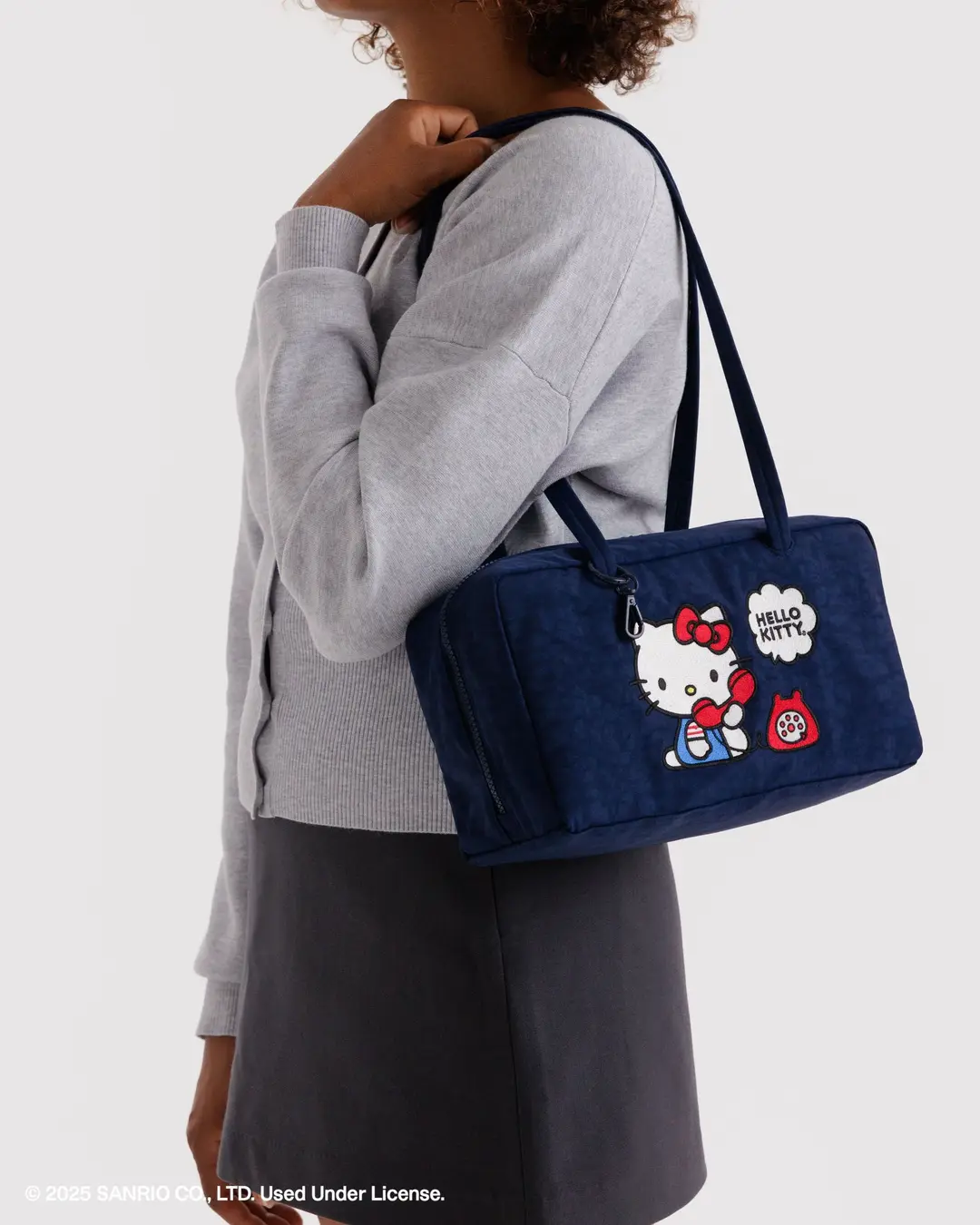 Nylon Bowler Bag - Embroidered Hello Kitty Phone - Image 2