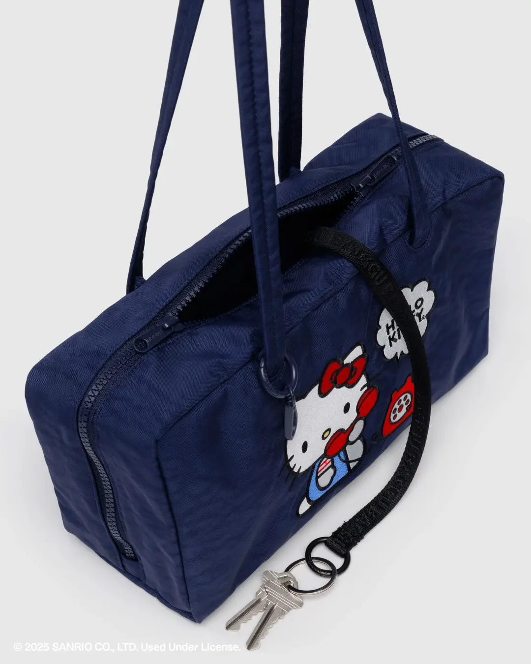 Nylon Bowler Bag - Embroidered Hello Kitty Phone - Image 5