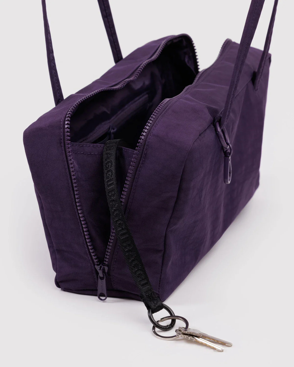 Nylon Bowler Bag - Fig - Image 4