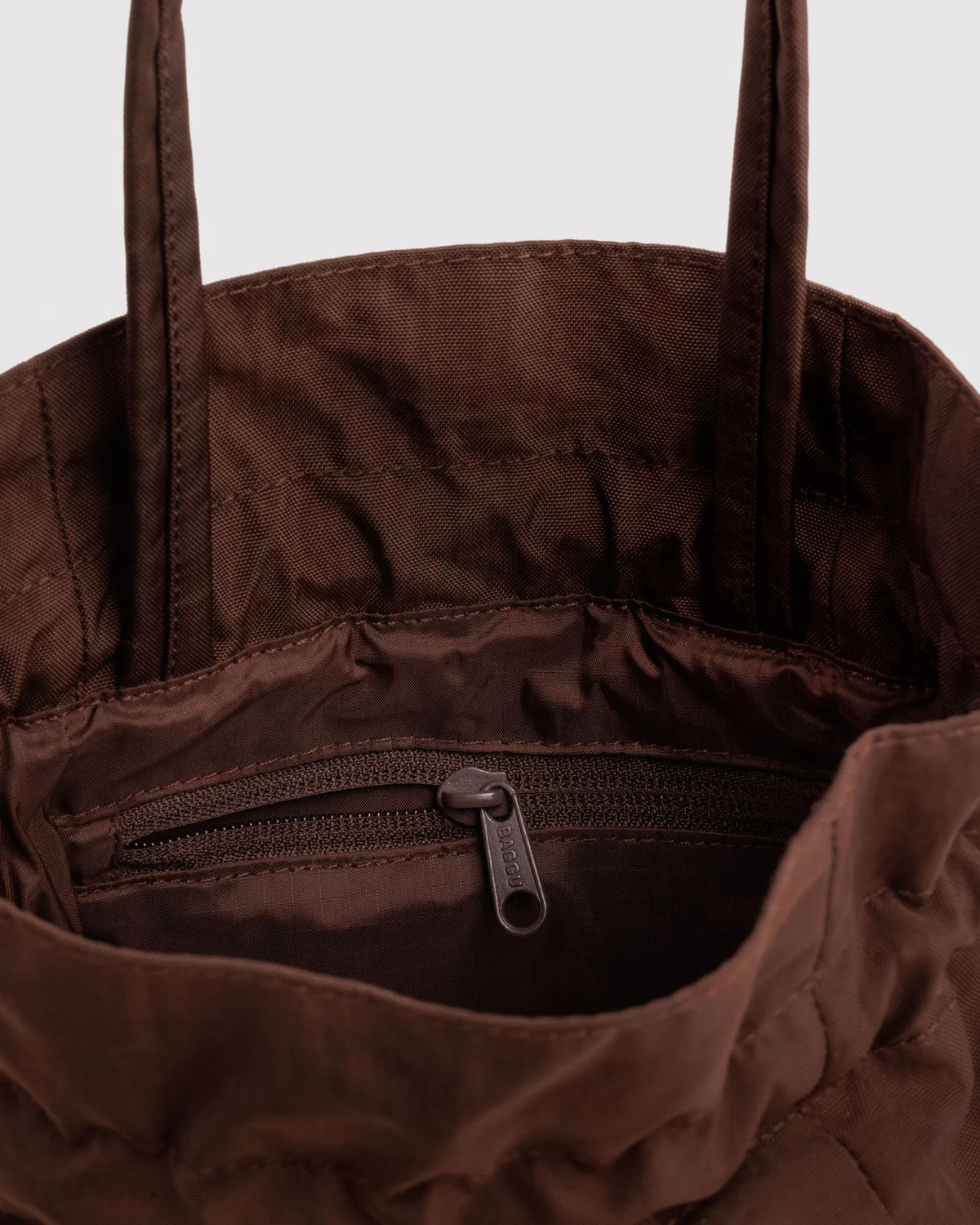 Nylon Drawstring Bag - Coffee - Image 4