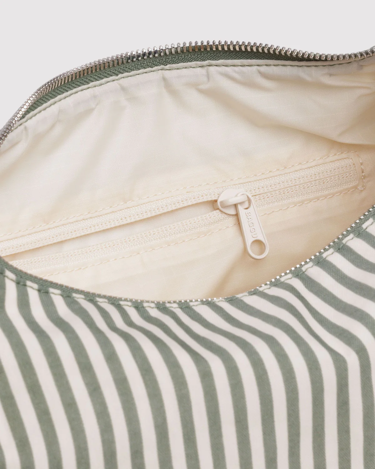 Nylon Meringue Bag - Sage Stripe - Image 4