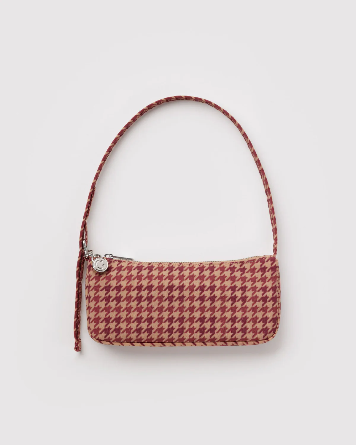 Nylon Pochette - Tan Houndstooth