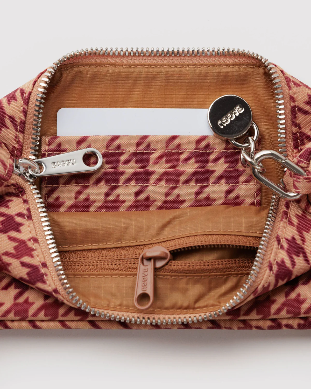 Nylon Pochette - Tan Houndstooth - Image 3