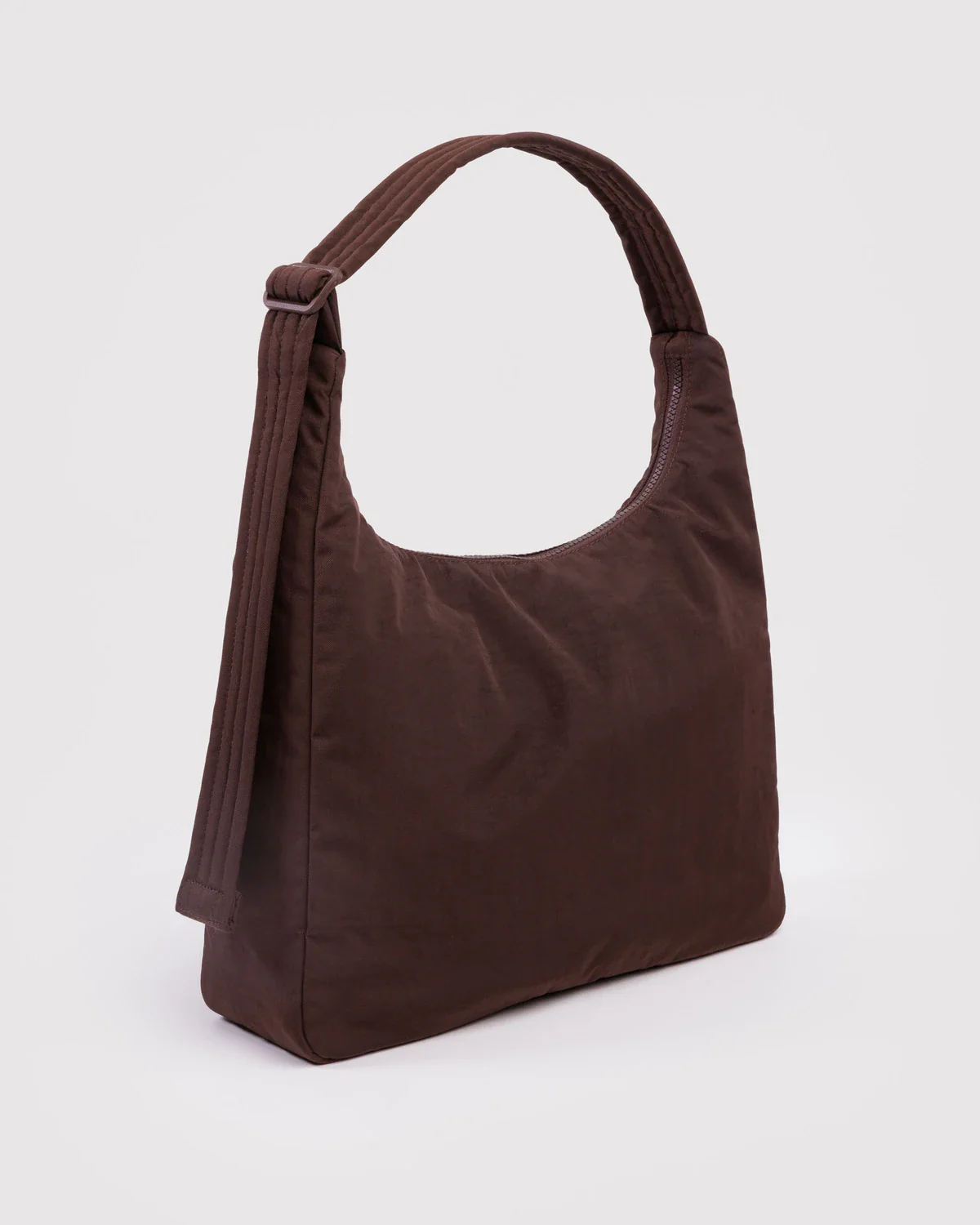 Nylon Shoulder Bag - Coffee - Image 3