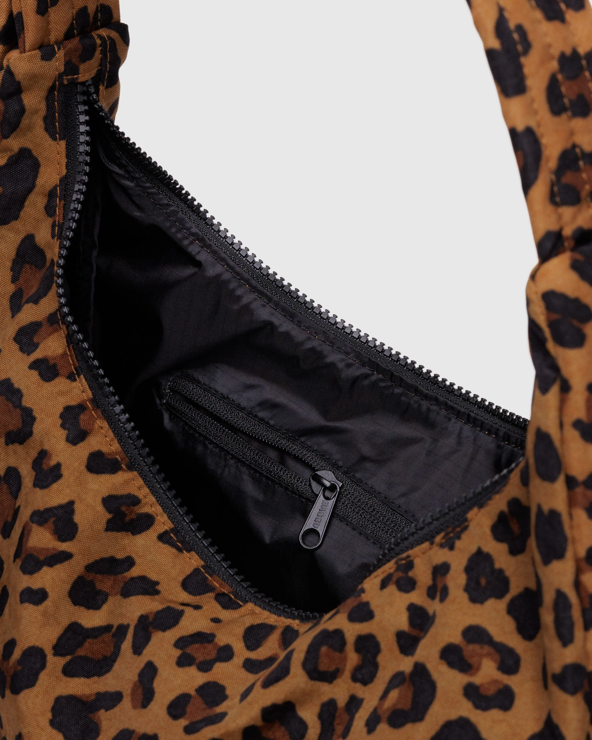 Nylon Shoulder Bag - Leopard - Image 2