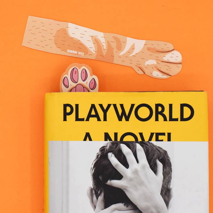 Orange Cat Paw Bookmark - Image 2