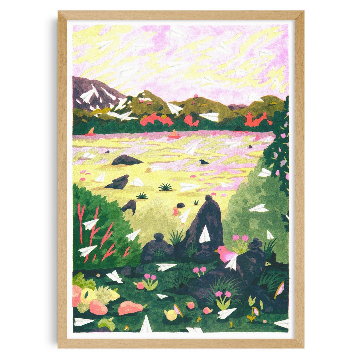 Paper Jam Risograph Print