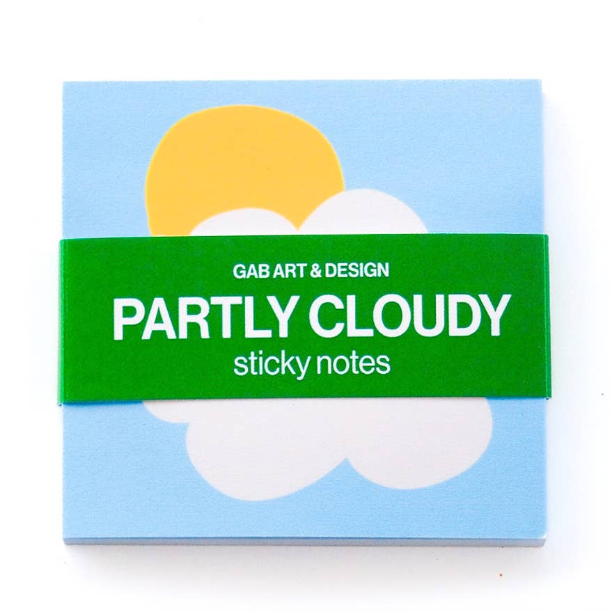 Partly Cloudy Sticky Notes