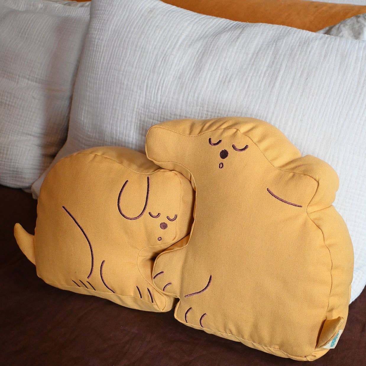 "Perfect Nap" Dog Throw Pillow Set - Image 2