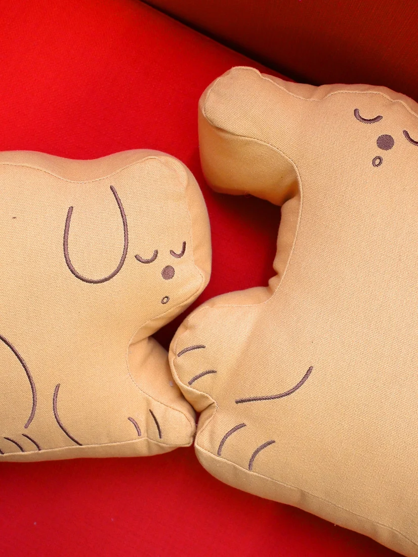 "Perfect Nap" Dog Throw Pillow Set - Image 3
