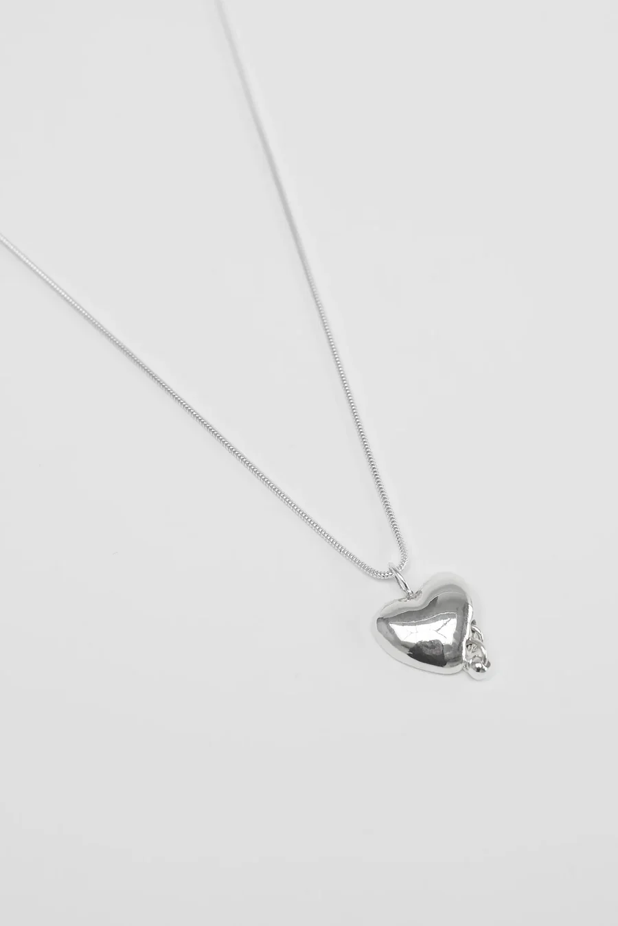 Pierced Heart Necklace in Sterling Silver