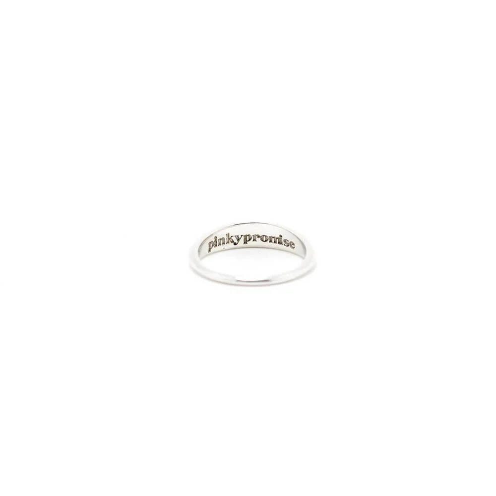 Pinky Promise Ring - Solid Sterling Silver - Image 2