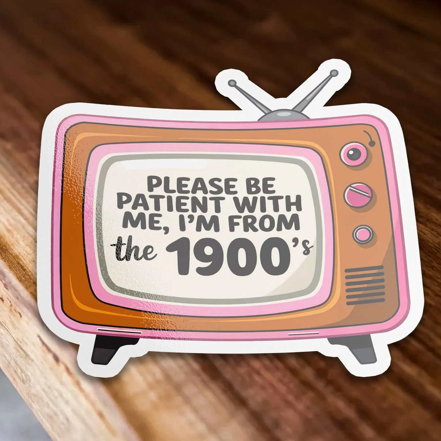 Please Be Patient I'm from the 1900s Sticker - Image 3