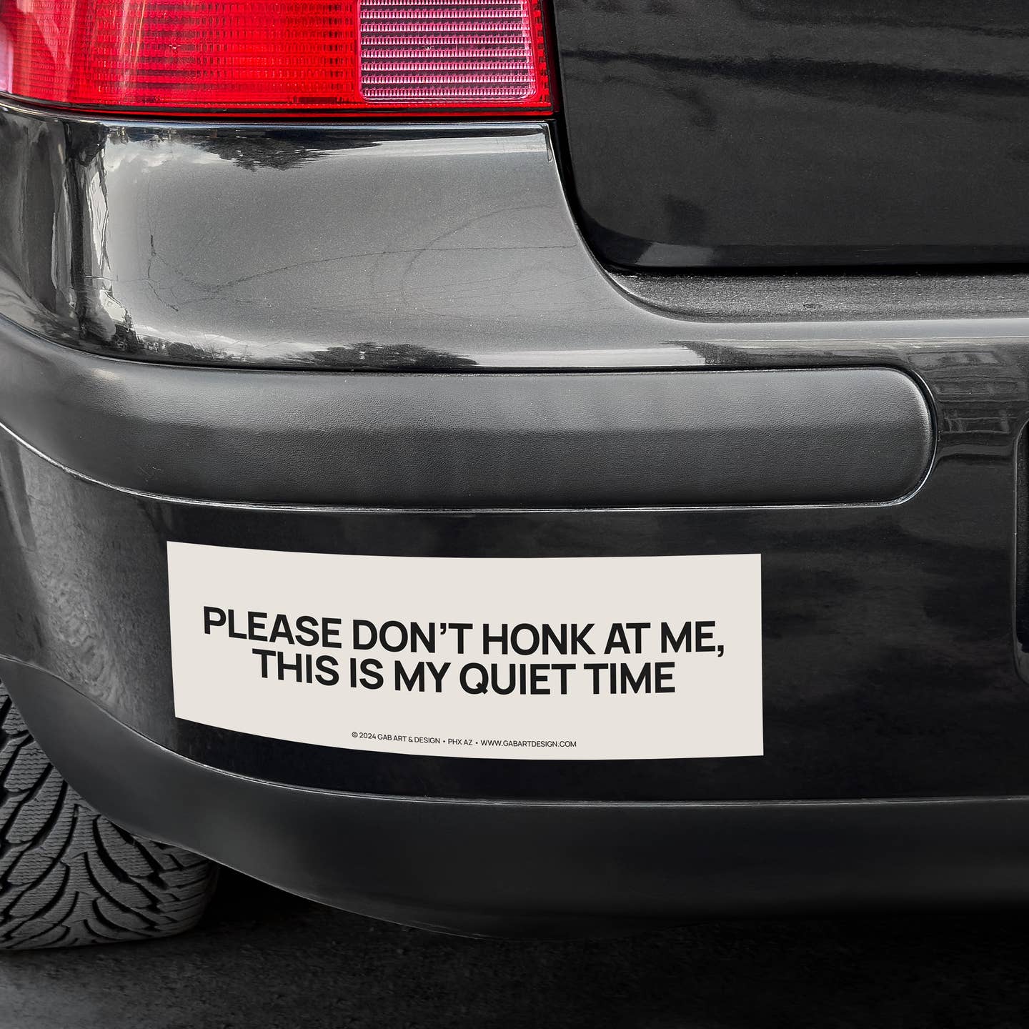 Please Don't Honk At Me This Is My Quiet Time Bumper Magnet - Image 2