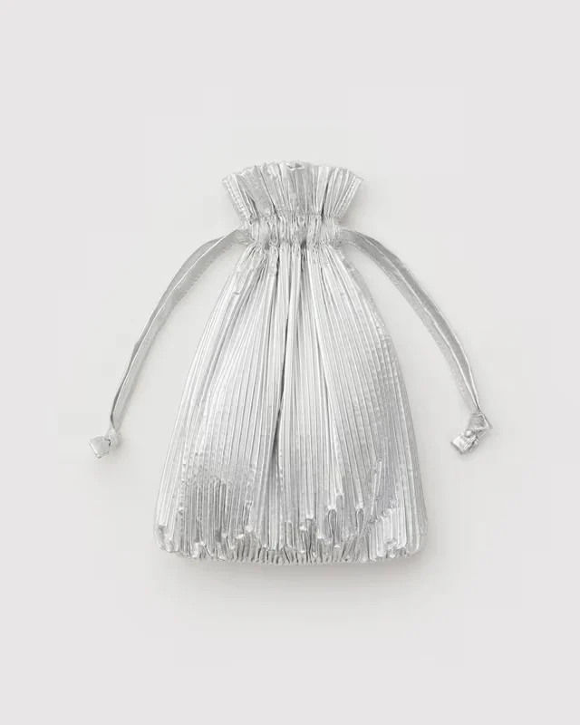 Pleated Baggu - Chrome Metallic - Image 3