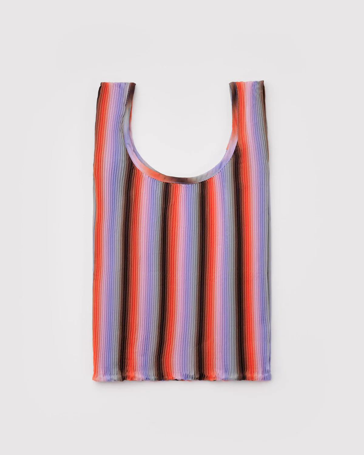 Pleated Baggu - Gradient Stripe Poppy & Lilac