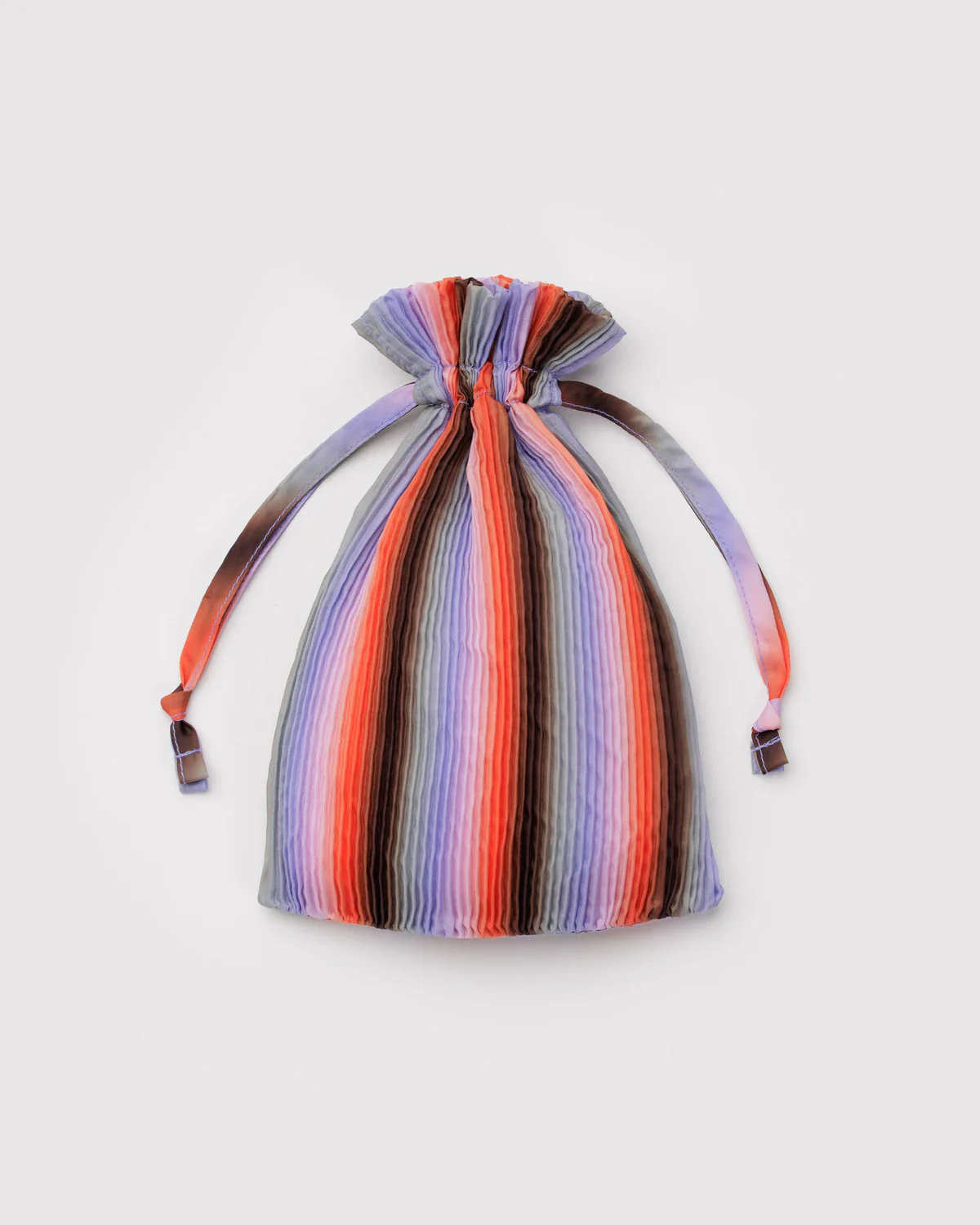 Pleated Baggu - Gradient Stripe Poppy & Lilac - Image 3