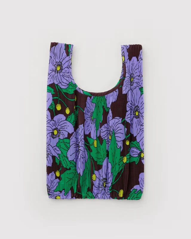 Pleated Baggu - Maroon Poppy