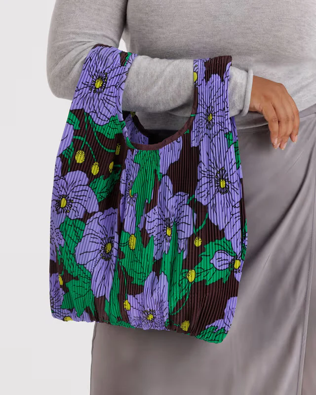 Pleated Baggu - Maroon Poppy - Image 2