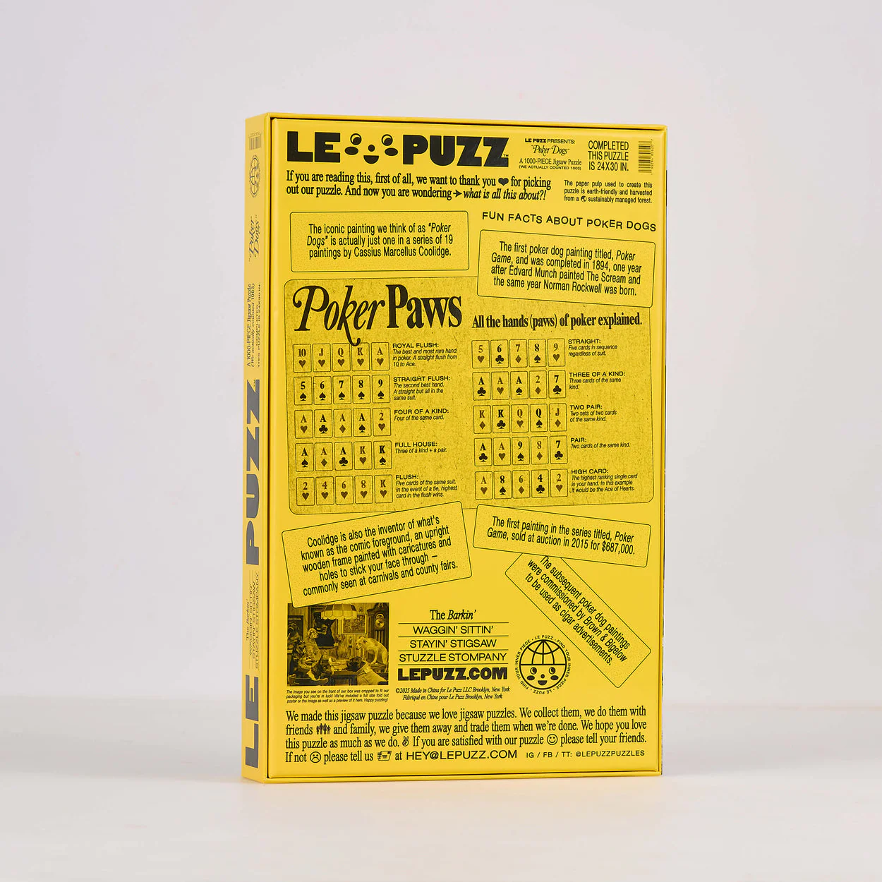 Poker Dogs - 1000 Piece Puzzle - Image 3