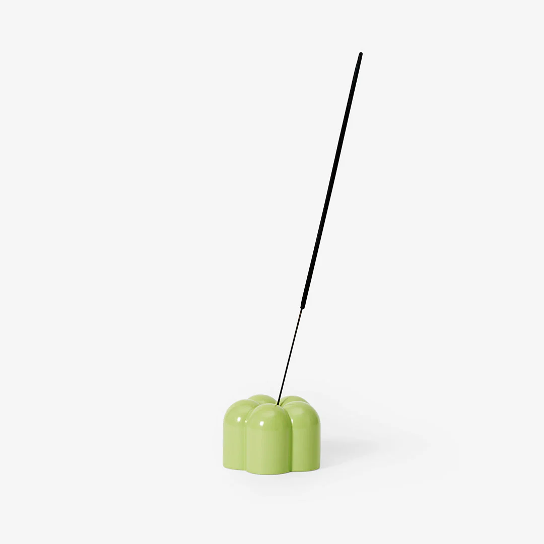 Poppy Candle & Incense Holder - Green - Image 3