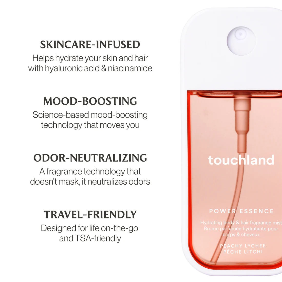 Power Essence Body & Hair Fragrance Mist - Peachy Lychee - Image 4