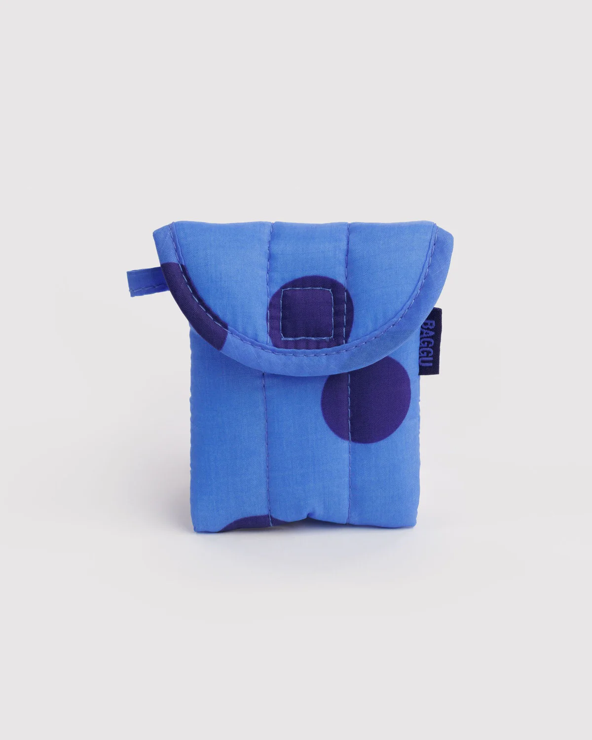 Puffy Earbuds Case - Blue Polka Dot