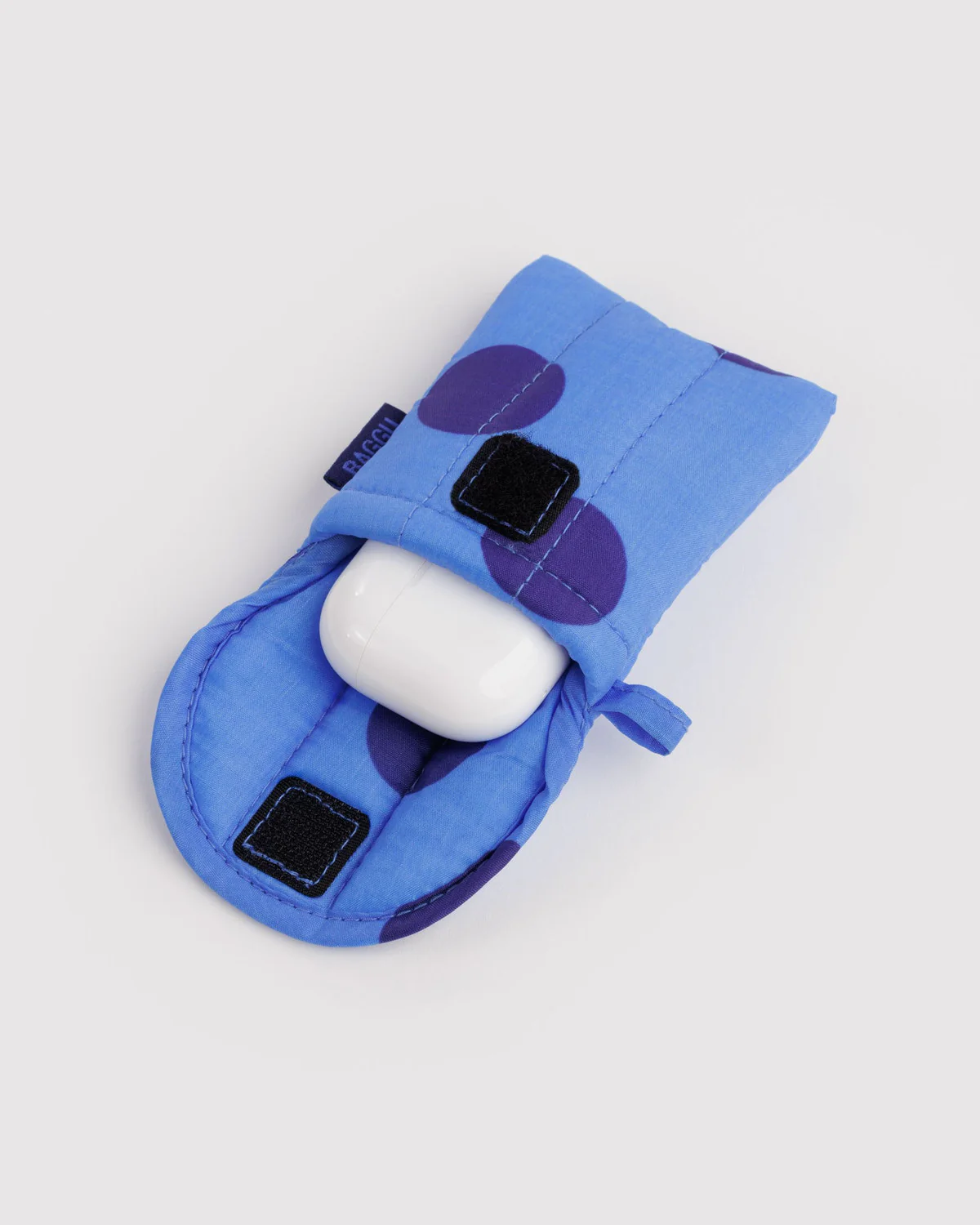 Puffy Earbuds Case - Blue Polka Dot - Image 3