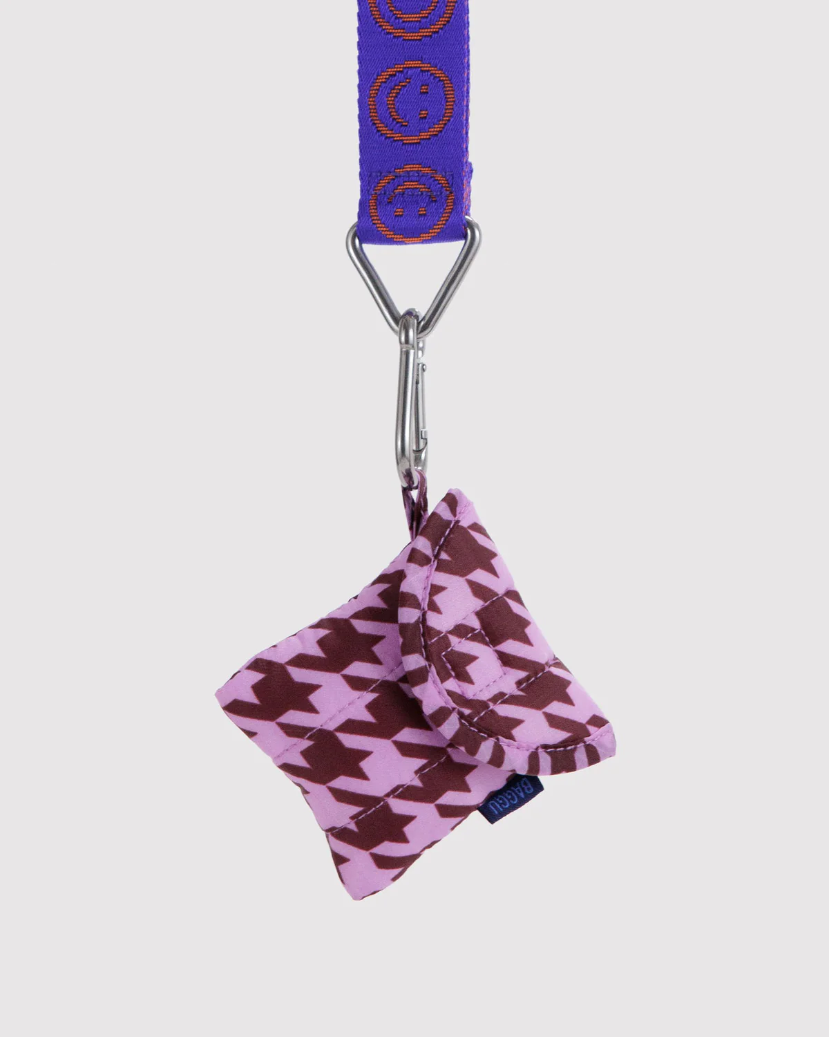 Puffy Earbuds Case - Pink Houndstooth - Image 2