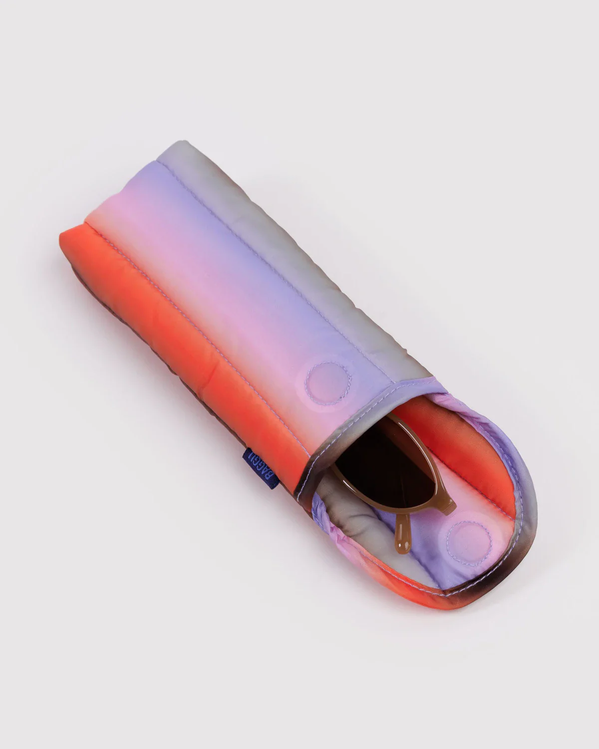 Puffy Glasses Sleeve - Gradient Stripe Poppy & Lilac - Image 2
