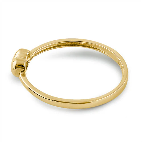 Puffy Heart Ring - 14K Yellow Gold - Image 4