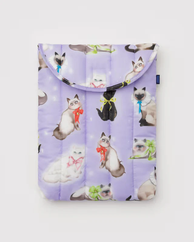 Puffy Laptop Sleeve 13"/14" - Fancy Cats