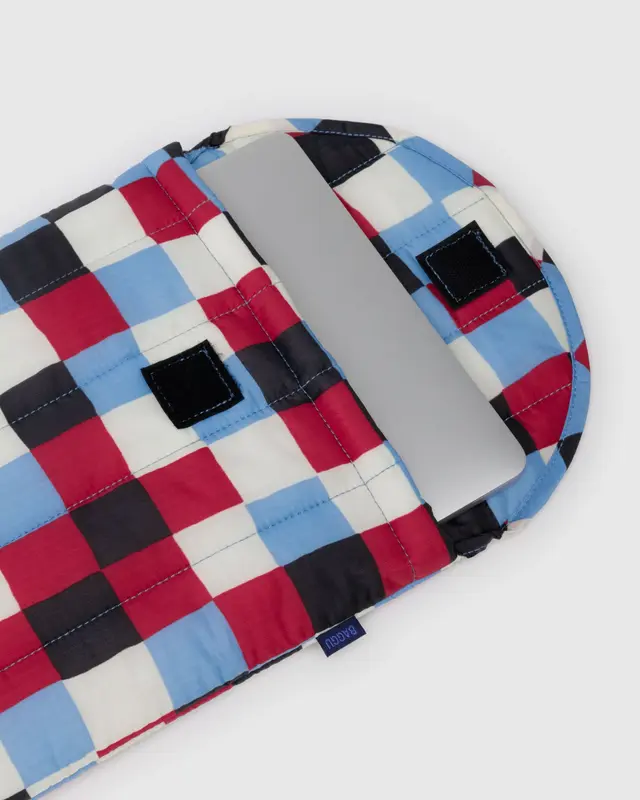 Puffy Laptop Sleeve 13"/14" - Painted Check - Image 2
